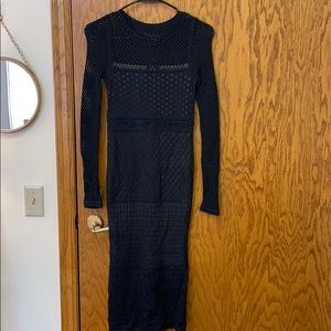 Venus black knit dress